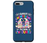 Unicorn Mom & Dad Birthday Gnomes for Girls Who Born in June Coque pour iPhone 7 Plus/8 Plus