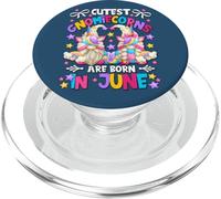 Unicorn Mom & Dad Birthday Gnomes for Girls Who Born in June PopSockets PopGrip pour MagSafe