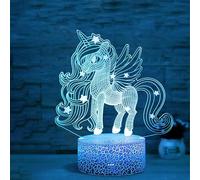 Unicorn Night Light, Night Lights For Kids, Unicorn Gifts For Girls, Remote Control 16 Colors Changing With Touch Switch, 3D Variable Night Light, Gift By
