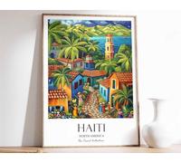 Unicorn Posters - Affiche de voyage à Haiti - A5 - Décoration murale inspirante et motivante pour la vie quotidienne - Citation encourageante