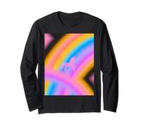 Unicorn Rainbow Aesthetic Nostalgic Aura 80s Inspired VTG Manche Longue