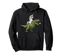 Unicorn Riding T-Rex Préhistorique Fantaisie Rainbow Trex Saurus Sweat à Capuche