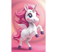 Unicorn Sketchbook for Girls Ages 4-8: Cute 6x9" Drawing Book with 100 Pages + 2 Bonus Unicorn Colouring Pages