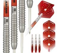 Unicorn Striker Type 5 80% Tungsten Steel Tip Darts Fléchettes à Pointe Acier Mixte, Rouge, 23 g