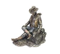 UNICORN STUDIO WU Statue de Cowboy et Chien Qui Fait la Sieste