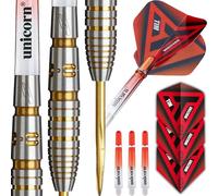 Unicorn Tim Wolters - Lot de fléchettes - 90 % tungstène avec des accents dorés travaillés - Ailettes ultrafly durables et époustouflantes - Points de volume en acier - 24 g