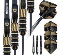 Unicorn Top Brass 3 Jeu de fléchettes Unisexe, Noir/doré, 21 g