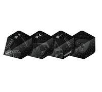 Unicorn Ultrafly.100 Plus Black Royal Flush Ailettes de fléchettes Ultrafly Unisexe, Noir