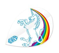 Unicorn Ultrafly.100 Xtra Blanc Arc-en-Ciel Ailettes de fléchettes Ultrafly Unisexe