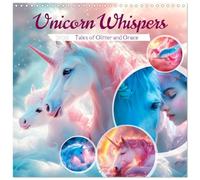 Unicorn Whispers - Tales of Glitter and Grace (Wall Calendar 2026 12" x 24" / 30 x 60 cm (open) CalVENDO 12 mois Wall Calendar