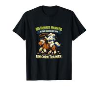 Unicorn Wrangler Horse Trainer, Dessin animé équestre T-Shirt