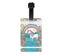 Unicorns by The River Mallette amovible pour sac de golf, étiquette de confidentialité, sac d'école pour enfants, étiquette de sac de sport, étiquette de bagage de voyage