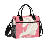 Unicorns Peach Sunshine Sac à déjeuner pour enfants Sac à déjeuner Sac fourre-tout avec bandoulière Teenage College M