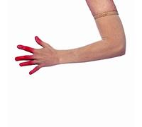 Unicorns Poop Glitter Nude Illusion Gants transparents seconde peau sans couture avec couture supérieure élastique en beige, marron clair, au-dessus du coude, unisexe, Encre rouge beige, taille unique