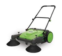 Balayeuse manuelle avec filtre à poussière intégré - surface de nettoyage maximale 3.800 m²/h - largeur de travail avec brosses latérales 950 mm Cleancraft HKM 950