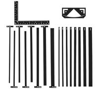 UNICRAFTALE 1 ensemble Reliure de Livre Modèles de Reliure en Acrylique Flexible Reliure Noir 18pcs Outil de Scrapbooking Facile Règles T pour Reliure Scrapbooking Outils Faits à la Main