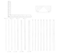 UNICRAFTALE 1 ensemble Reliure de Livre Outil de Scrapbooking Facile à Utiliser 18pcs Règles T Modèles de Reliure en Acrylique Flexibles pour Reliure Scrapbooking Outils Faits à la Main