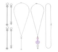 UNICRAFTALE 10 Pièces Barre De Collier Perçable 50 cm Acier Inoxydable Glissière Charme Pendentif Base Interchangeable Vierge Finding 2 Couleurs Barre De Collier Perçable pour Fabrication De Bijoux