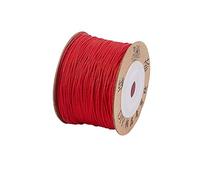 UNICRAFTALE 100 m / Rolle 0.8 mm Cordon en nylon de soie tressé Rouge Fil de Nylon Corde Tressée Pour enfilage nœud chinois Fabrication de Bracelets Bijoux