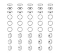 UNICRAFTALE 100 pcs 6mm Anneau Entretoise Perles en Acier Inoxydable Lâche Perles O Motif Grand Trou Entretoise Perle Lisse Surface Perles Trouver pour Collier Bijoux Fabrication Artisanat, Trou 4 mm