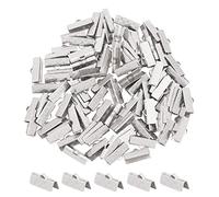 UNICRAFTALE 100 Pcs Fermoir Extrémité de Ruban 304 Acier Inoxydable Fermoir de Bijoux Embout de Cordon Cuir Accessoire pour Fabrication de Bijoux Collier Bracelet 6,5x15x7mm Trou 1x2,5mm