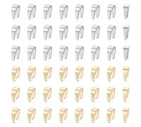 UNICRAFTALE 100 Pièces 2 Couleurs Attache Pendentif Bail Clip Connecteur Acier Inoxydable Fermoir Pince de Pincement Ouvert Bélières pour Collier Fabrication de Bijoux Accessoires