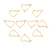 UNICRAFTALE 100 pièces Breloque Coeur Breloque Acier Inoxydable Breloque d'amour Pendentifs Coeur Breloques Doré Breloques Creation Bijoux Breloque Pour Bracelet Breloques Pour Bijoux