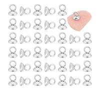 UNICRAFTALE 100pcs 5.5mm Perles en Acier Inoxydable Cap Bélières Rondes Métal Fermoir Pendentif Breloque pour Globe Verre Bulle Couverture Fabrication