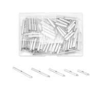 UNICRAFTALE 100pcs 5 Tailles Fermoir Coulissant pour Bracelet Tubes à Fermoirs Coulissants Acier Inoxydable Embouts de Curseur Tube d'extrémité à Sertir pour la Fabrication de Bijoux Boucles d'oreille