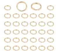 UNICRAFTALE 100pcs Anneaux de Saut Fendu Acier Inoxydable 12mm Plaqué Or 18 carats Double Boucle Mini Porte Clés Anneaux Connecteurs pour Porte Clés Bijoux Colliers Bracelets Boucles D'Oreilles