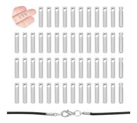 UNICRAFTALE 100Pcs Embouts de Cordon en Acier Inoxydable - 1mm Diamètre Intérieur Cône de Colonne Cuir pour Fabrication de Bijoux, Bracelet, Terminateur de Collier