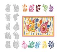 UNICRAFTALE 10Pcs Chiffres Anniversaire Découpoirs Bordures Cartes 0 9 Poinçons 3D Gabarits pour Création Cartes DIY Scrapbook Album Photo Date Anniversaire 4.5 6.7x7.3 8.6cm