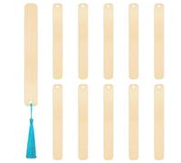 UNICRAFTALE 10pcs Marque-pages Métal Signet Rectangulaires Estampage Étiquettes Doré 9x1.2cm Porte-page de Livre Faits à la Main Accessoires de Livre Cadeau pour les Amateurs de Lecture