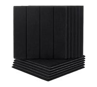 UNICRAFTALE 12 Panneaux En Liège En Felt Noir Autocollant 30x30 cm Carrés De Tableau D'affichage À Épingles Pour Affichage Domestique Bureau Salle De Classe