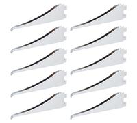 UNICRAFTALE 12 Pièces Supports de Tablette Réglables pour Système à Double Rail Organisation de Placard Supports de Tablette Fils Platine Supports Métalliques pour Étagères à Fils Profonds 167x45x13mm