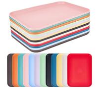 UNICRAFTALE 12 Plateaux De Tri Plastique Pour Classe,Pour Atelier | Empilable Résistant Pour Peinture Présentation Bijoux Multicolore Rectangulaire 31×22cm 12 Pièces