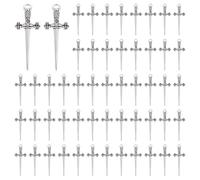 UNICRAFTALE 120 Pièces Pendentifs Épées Vieilli Argent Style Gothique Halloween Charme Dague Signets pour Création Bijoux DIY Boucles d'Oreilles Colliers 34,5x13,5 mm