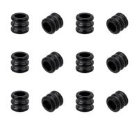 UNICRAFTALE 15 pièce Perles en Paracorde Perles D'Espacement Acier Inoxydable Perle Européennes à Grand Trou Noires Rainurées pour la Fabrication de Bracelets Colliers et Bijoux 4.5x5mm