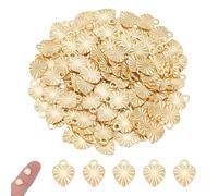 UNICRAFTALE 150 pièce Breloque Cœur Plaquée Or 18 carats Pendentif Cœur Acier Inoxydable Breloque pour Collier Petit Pendentif Amour pour Bracelet Boucle D'Oreille Fabrication de Bijoux Saint Valentin