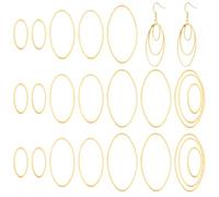 UNICRAFTALE 180pcs 3 tailles Anneaux de Liaison Acier Inoxydable Ovales Doré Creux Lunette Connecteur Pendentif Cadre Creux Anneaux pour Bijoux Fabrication de Boucles D'Oreilles Collier