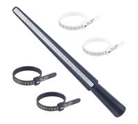 UNICRAFTALE 1Pc Outil de Mesure pour Taille de Bagues Mandrin Plastique avec 4Pc 2 Couleurs Baguettes de Mesure pour Création de Bijouts avec Mandrin de Taille pour Mesure Précise de Taille de Bagues