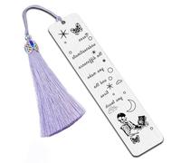 UNICRAFTALE 1pcs Marque-pages Signets Acier Inoxydable avec Pompon Personnalisés Crâne Inspirant Cadeaux D'Anniversaire Inspiration Noël pour Femme Homme Marqueurs de Livre Pour Amateurs Lecture