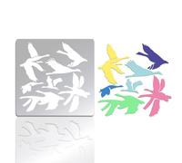 UNICRAFTALE 1pcs Pochoir Métallique Hirondelles Volent dans le Ciel Oiseaux Pochoirs pour Journalisation Pochoirs Animaux Pochoirs de Peinture Acier Inoxydable pour Pochoirs à Bois pour Dessin Gravure