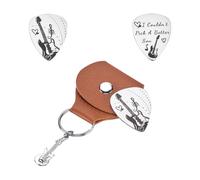 UNICRAFTALE 1Pcs Porte-Clés Médiator de Guitare I Couldn't Pick A Better Son Médiators de Guitare Double Face Différent Style Médiators Guitare Ensemble de Guitare pour Cadeaux de Musique Anniversaire