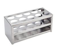 UNICRAFTALE 1pcs Support de Tubes à Essai Acier Inoxydable Porte Tubes à Essai Portoir pour Tubes à Essai Supports de Présentation de Tubes Cylindriques Multi Usages Fournitures de Laboratoire 30mm