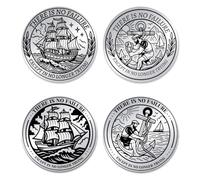 UNICRAFTALE 2 Pièces 2 Styles Marine Médaille Ancre Pièce Inspiration Défi Marin Crédo Marin Coin Souvenirs Récompenses Nautiques Cadeaux pour Marins Navigateurs
