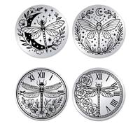 UNICRAFTALE 2 Pièces Vintage Dragonfly Coin en Acier Inoxydable Double Face avec Motif Lune pour Prise de Décision Jetons AA Médaillons Monnaie Défi Cadeau Éthique Cadeau Chance Homme Femme