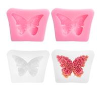 UNICRAFTALE 2 Sets Moules Papillon En Silicone Petits Moules 3D Pour Bougies Résine Fondant Chocolat Décoration Gâteau Savon Cire Argile Artisanaux
