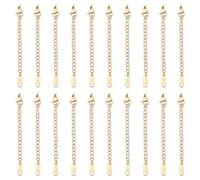UNICRAFTALE 20 pièce Rallonge de Chaîne Acier Inoxydable Chaînes D'extension Plaqué Or 18 carats 73mm Chaînes pour Collier Bracelet Pendentif Bracelet de Cheville pour Fabrication de Bijoux
