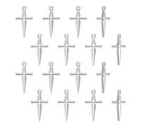 UNICRAFTALE 20 pièces 304 Breloque Poignard Acier Inoxydable Breloque Épée Boucles D'Oreilles Punk Collier Bracelet Breloques Épée Breloques Métal pour la Fabrication de Bijoux à Bricoler Soi Même